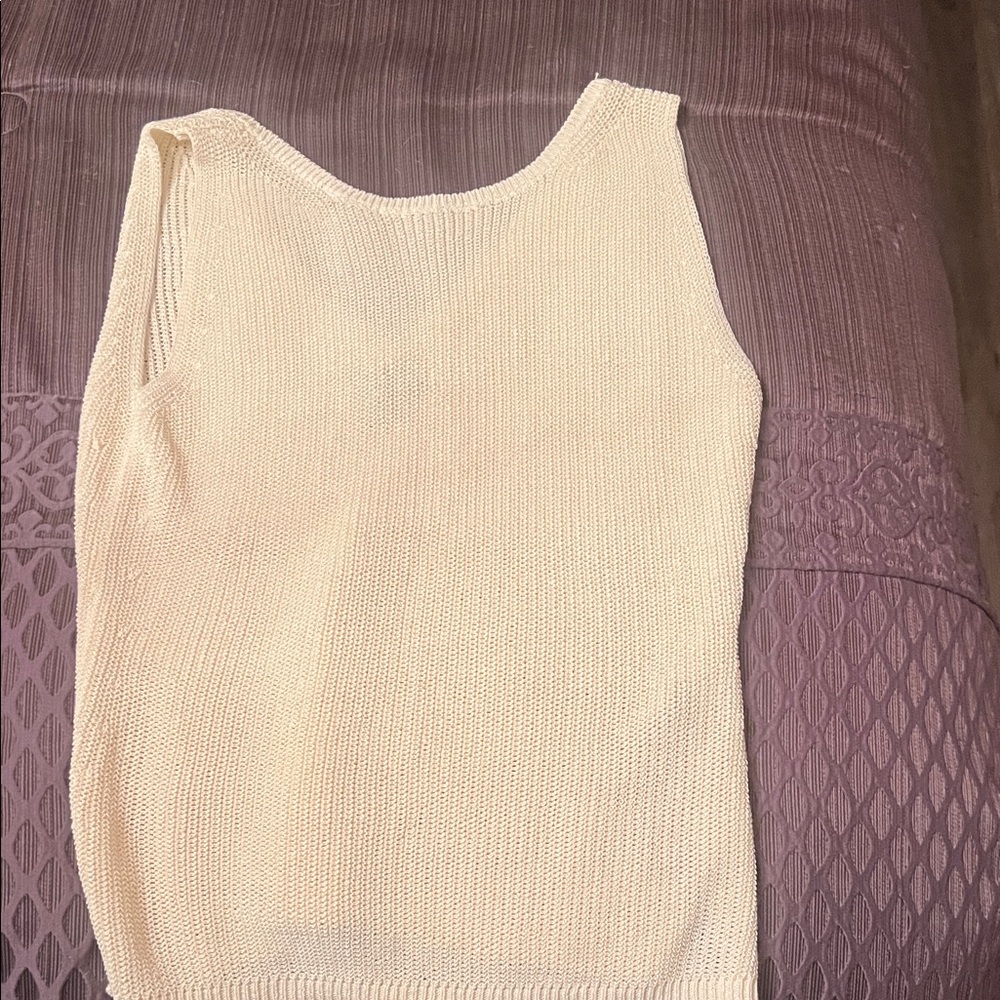 Massimo Dutti Women's Off-White Knit Sweater